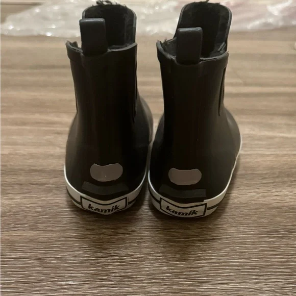 Kamik Black Winter Rain Boots Slip-On Ankle - Picture 5 of 8